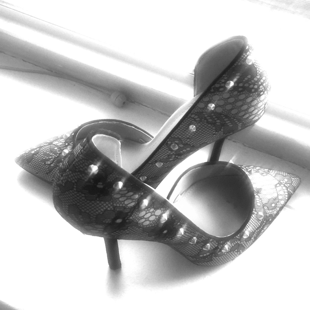 Zara Trafaluc Lace Studded Heels